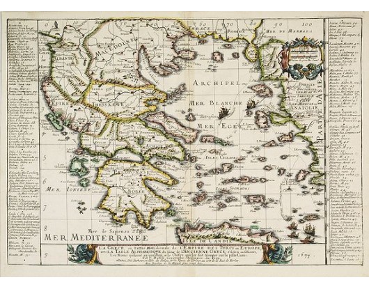 DU VAL, P. - La Grece, ou Partie Meridionale de L'Empire De Turcs en Europe, avec La Table Alphabetique . . . DU VAL, P. - La Grece, ou Partie Meridionale de L'Empire De Turcs en Europe, avec La Table Alphabetique . . .