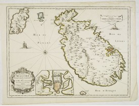 DU VAL, P. -  Les Isles de Malthe Goze, Comin, Cominot, & c. en La Mer Merditerrannée. . .