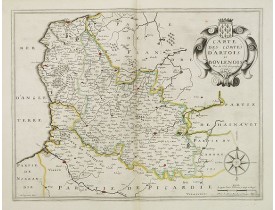 DUVAL, P. / MARIETTE, P. -  Carte des comtes d'Artois et Boulenois.