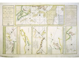 DÉPÔT GÉNÉRAL DE LA MARINE. -  Carte Réduite, Des Côtes De L' Acadie, De L' Isle Royale.. Et de la Partie Méridionale De L' Isle De Terre Neuve..