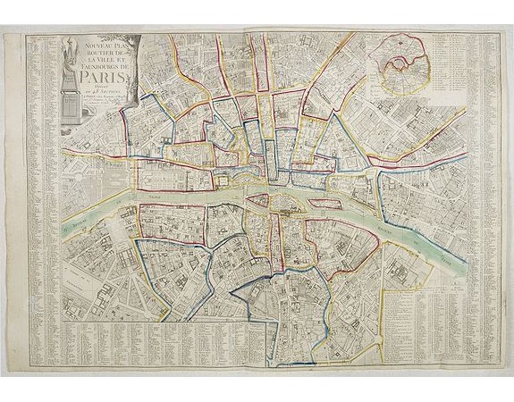 ESNAUTS & RAPILLY -  Nouveau plan routier de la ville de Paris.