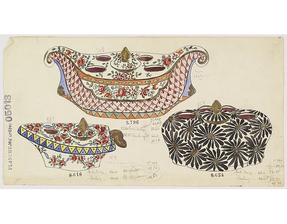 FOURMAINTRAUX, G. -  Design for Porcelain bowls.