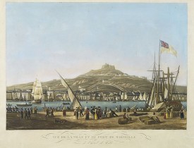 GARNERAY, A. L. -  Vue de la ville et du port de Marseille. Prise de l'hôtel de Ville.