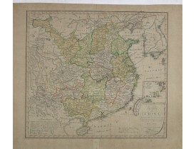 GEOGRAPH. INSTITUTS -  Charte von China nach Murdochischer Projection entworfen. ... Berichtiget, und gezeichnet von H.F.A. Stieler. . .