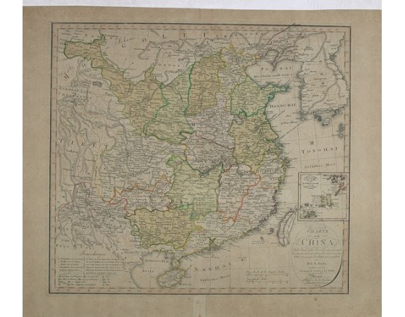 GEOGRAPH. INSTITUTS -  Charte von China nach Murdochischer Projection entworfen. ... Berichtiget, und gezeichnet von H.F.A. Stieler. . .
