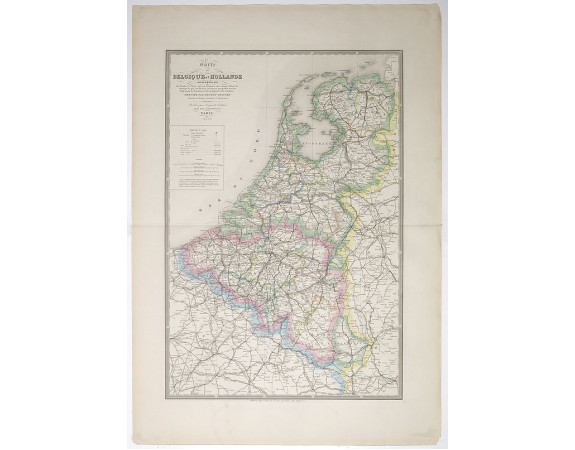 GRANGER, E. -  Carte de Belgique et Hollande.