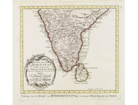 HARREVELT, E. van/ CHANGUION, D.J. -  Suite de la Carte des L'Indoustan, Iie Feuille..