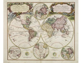 HOMANN, Héritiers. -  Planiglobii Terrestris - Mappe-Monde.