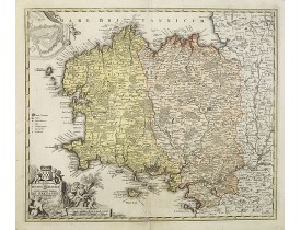 HOMANN, J.- B. -  Tabula Ducatus Britanniae Gallis le Gouvernement de Bretagne…