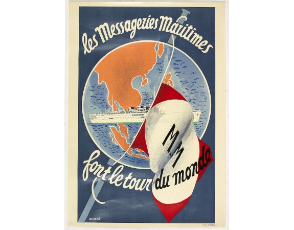 IMP FRANCAISES REUNIES -  Les Messageries Maritimes font le tour du monde.