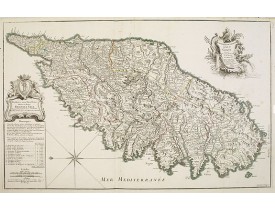 JAILLOT, H. -  Carte Particuliere de L'Isle de Corse Divisée par ses Dix Provinces ou Juridictions et ses quatre Fiefs…