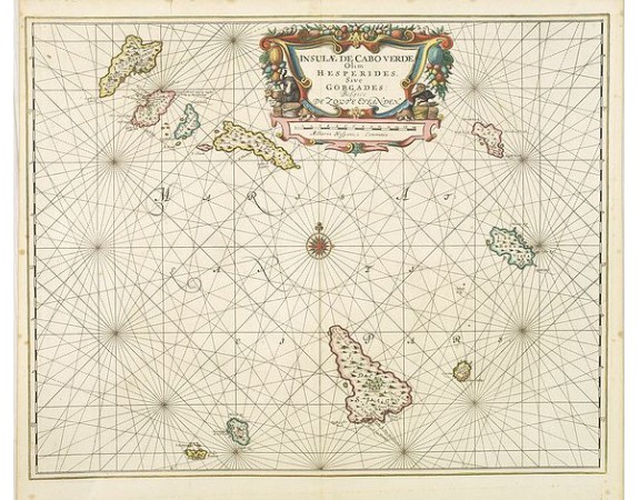 JANSSONIUS, J. -  Insulae de Cabo Verde olim Hesperides sive .. Zoute Eylanden.