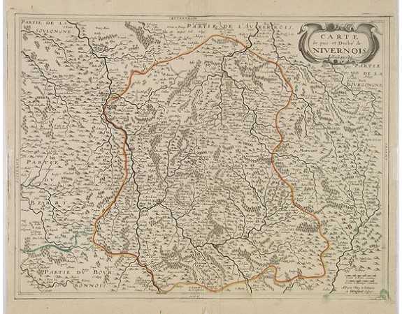 JOLLAIN, G. -  Carte du païs et Duché de Nivernois.