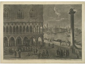 KILIAN, Christoph Gustav. -  Veduta della Piazza di S. Marco dall' Orologgio. / Veduta della Piazzetta. / Veduto della Piazza di S. Marco in Venezia.