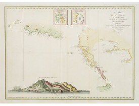 LA PEROUSE, J.F.G. -  Carte des découvertes au Nord du Japon.