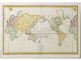 LA PEROUSE, J-F. de. - Mappemonde ou carte réduite des parties connues du globe.