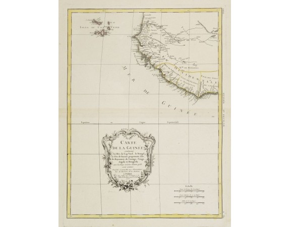 LATTRÉ, J. / BONNE, R. -  Carte de la Guinée contenant les Isles du Cap Verd, le Senegal..