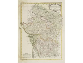 LATTRÉ, J. / BONNE, R. -  Carte des Gouvernements d' Anjou et du Saumurois.. Saintonge-Angoumois..
