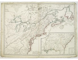 LONGCHAMPS, le Sieur. -  Carte des Possessions Françoises et Angloises dans le Canada et partie de la Lousiane. . .