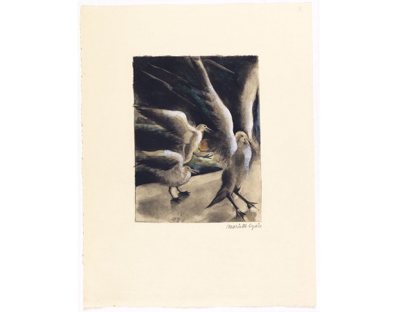 LYDIS, Mariette -  Dessins de Mariette Lydis pour illustrer les Fleurs du Mal. (PL II. L'Albatros)