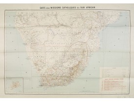 Les Missions Catholiques -  Carte des Missions Catholiques du Sud Africain.