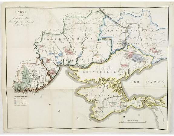 MALTE-BRUN. -  Carte des Colonies établies dans la partie Sud-Ouest de la Russie.