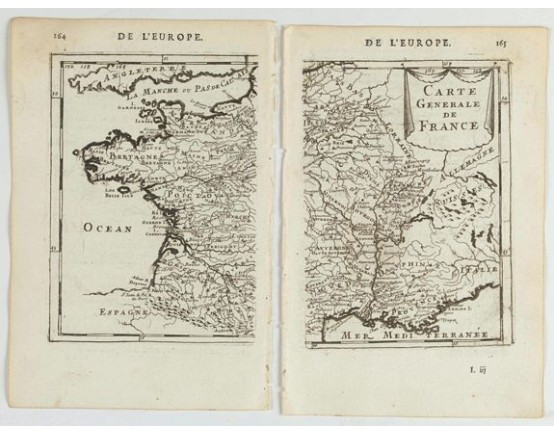 MANESSON MALLET, A. - Carte generale de France. MANESSON MALLET, A. - Carte generale de France.