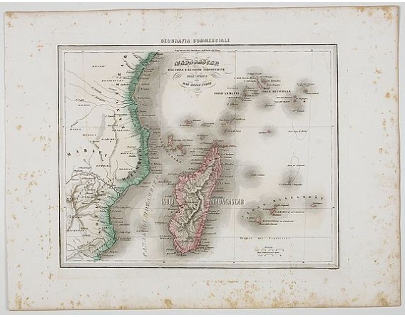 MARMOCCHI, F. C. -  Madagascar e le Isole E le Coste Circonvicine Dell' Africa nel Mar Delle Indie.