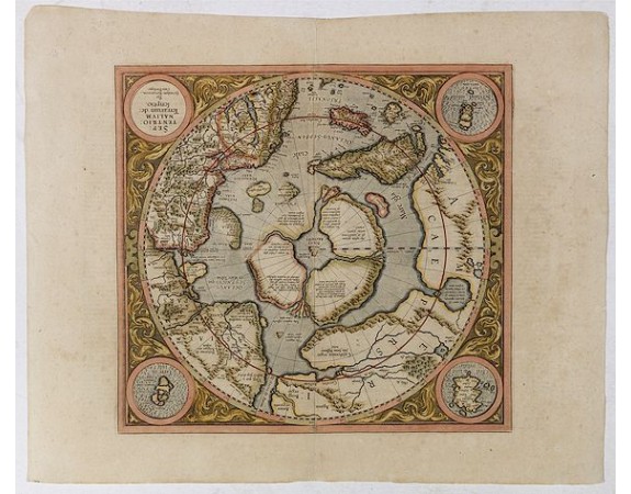 MERCATOR, G. / HONDIUS, J. - SEPTENTRIONALIUM Terrarum descriptio. Per Gerardum Mercatore. MERCATOR, G. / HONDIUS, J. - SEPTENTRIONALIUM Terrarum descriptio. Per Gerardum Mercatore.