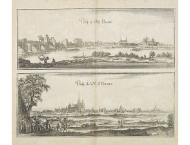 MERIAN, C. -  Prosp. De la Vil: Poissy. Prosp. De la Vil: St. Denis.