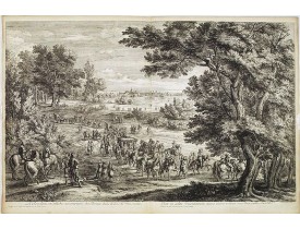 MEULEN, Adam Frans Van der. -  Le Roy dans sa calleche accompagné des Dames dans le Bois de Vincennes.