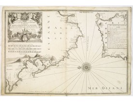 MICHELOT, H. / BREMOND, L. -  Nouvelle Carte de la Baye de Cadis et du Detroit de Gibraltar, dediee a Monseigneur, Le Chevalier d'Orleans, General des Galeres de France. Par ses tres humbles serviteurs