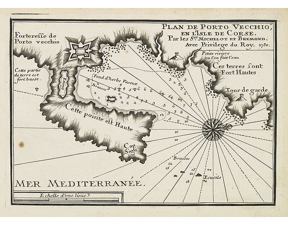 MICHELOT, H. / BREMOND, L. -  Plan de Porto Vecchio, en l'Isle de Corse.