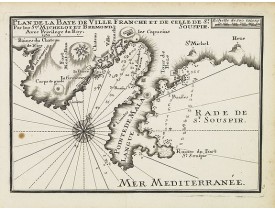 MICHELOT, H. / BREMOND, L. -  Plan de la Baye de Ville Franche et de celle de St. Souspir. (Villefranche-sur-Mer)