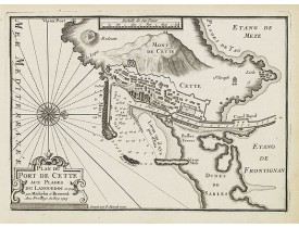 MICHELOT, H. / BREMOND, L. -  Plan du Port de Cette (Sète) aux plages du Languedoc.