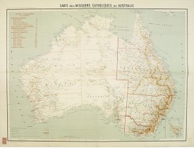 MISSIONS CATHOLIQUES - Carte des missions Catholiques en Australie.