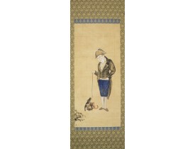 NAGASAKI-E -  Hendrik Doeff and his dog.