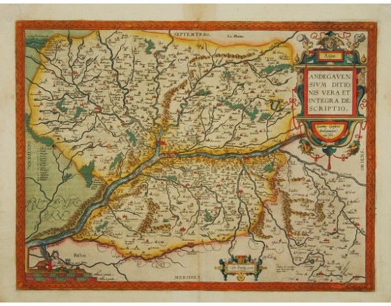 ORTELIUS, A. - Anjou. Andegavensium Ditionis Vera et Integra Descriptio. Licimo Guijeto Andegavense auctore. ORTELIUS, A. - Anjou. Andegavensium Ditionis Vera et Integra Descriptio. Licimo Guijeto Andegavense auctore.