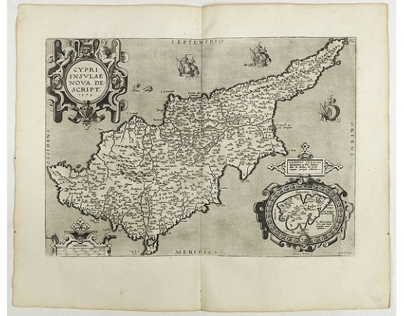 ORTELIUS, A. -  Cypri Insulae Nova descript. 1573.