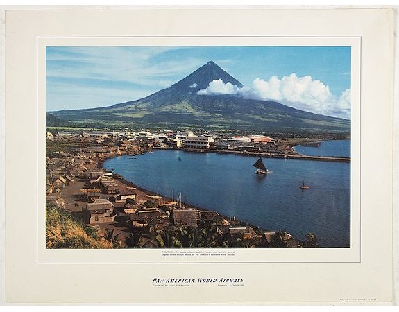 PAN AMERICAN WORLD AIRLINES - Philippines - The famous volcanic peak Mt. Mayon. . . PAN AMERICAN WORLD AIRLINES - Philippines - The famous volcanic peak Mt. Mayon. . .