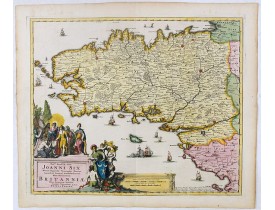 PERSOY, P. -  Nobm° Prudm°qs Vìro Joanni Six ... hanc novissimam Britanniae, olim Armoricae, tabulam summa veneratione d.d.d. Petrus Persoy.