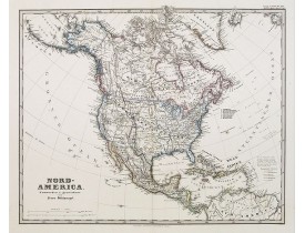 PERTHES,J. / STIELER. -  Nord-America. Entworfen u. gezeichnet von F. von Stülpnagel.