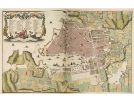 RAZAUD / VISSCHER, N. -  Plan géometral de la ville citadelles port et arcenaux de Marseille.