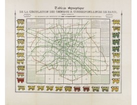 RICHARD, V. -  Tableau synoptique de la circulation des omnibus à correspondances de Paris.
