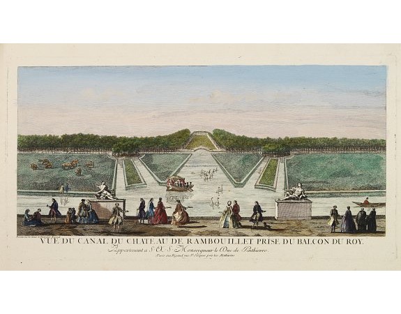 RIGAUD, J. -  Vue du Canal du Château de Rambouillet Prise du Balcon du Roy..