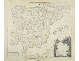 ROBERT DE VAUGONDY, G. -  Carte des Royaumes d'Espagne et de Portugal.