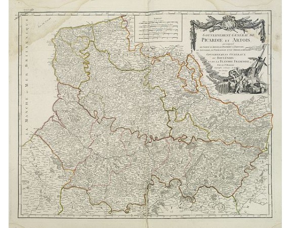 ROBERT DE VAUGONDY, G. - Gouvernement général de Picardie et Artois. ROBERT DE VAUGONDY, G. - Gouvernement général de Picardie et Artois.