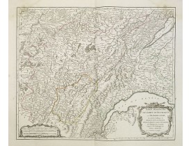 ROBERT DE VAUGONDY, G. -  Partie méridionale du comté de Bourgogne ou Franche-Comté. . .