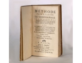 ROLLIN / DEBURE -  Méthode Pour Etudier La Geographie . . . & un Catalogue des Cartes Geographiques, des Relations, Voyages, & Descriptions les plus necessaires pour la Geographie.