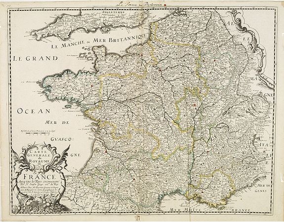 SANSON, N. / MARIETTE, P. / TAVERNIER, M. - Carte générale du Royaume de France avecq tous les pays circomvoisins . . .